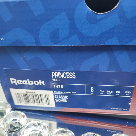 Reebok Princess White 1475 Comfort Walking Shoes Sneakers Womens 8 Classic NEW - Picture 4 of 11